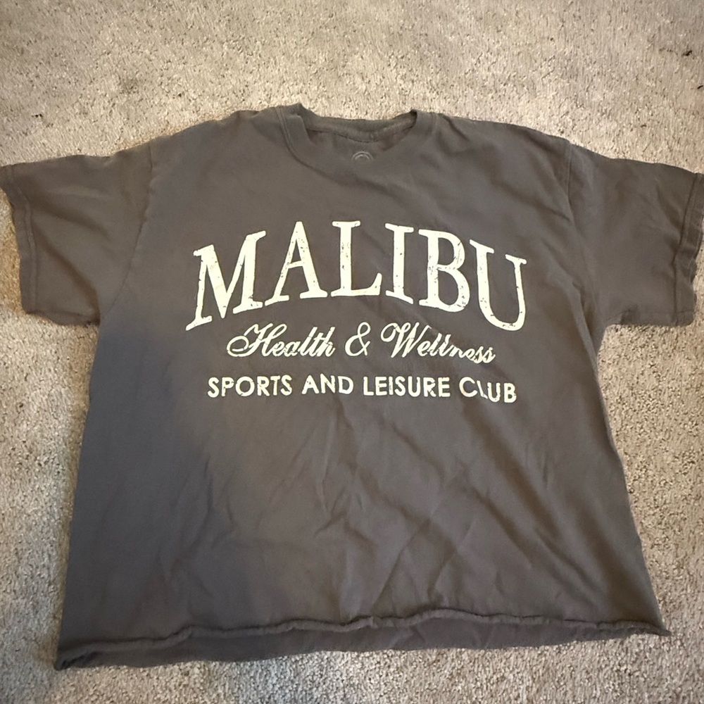 Malibu Gray Crop Top